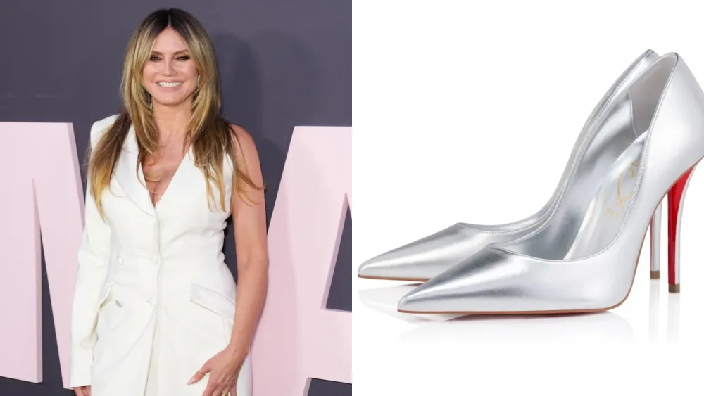 Heidi Klum Brilha em Metálico com Louboutins no Screening de 'The Drama'