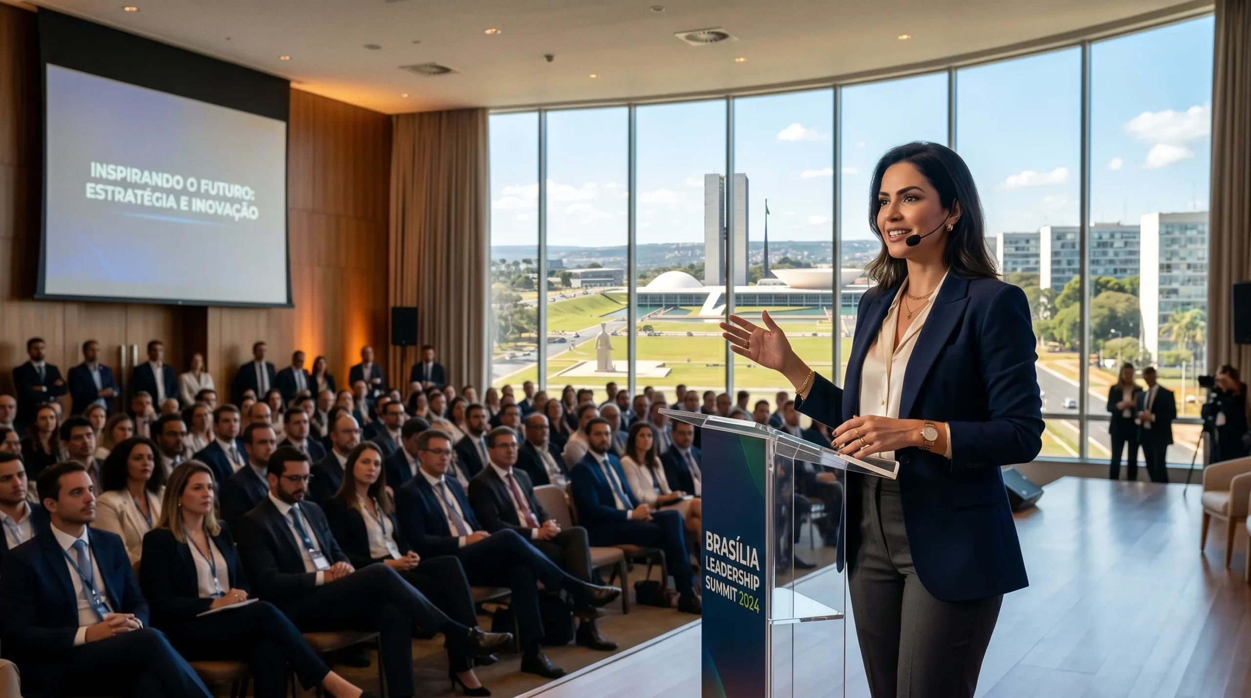 Liderança feminina comunitária promovendo cidadania no DF