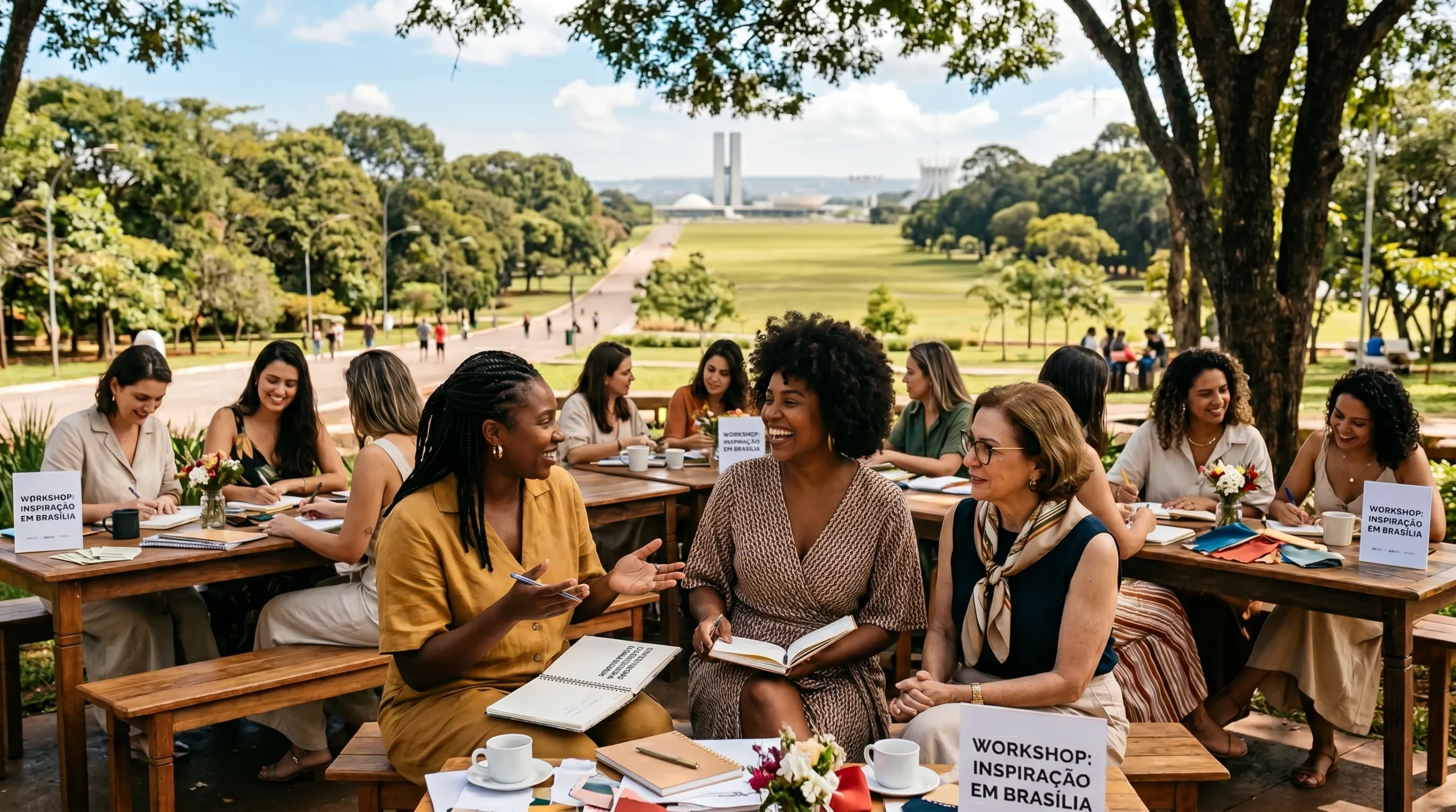 Projetos sociais para mulheres em Brasília no Parque da Cidade.