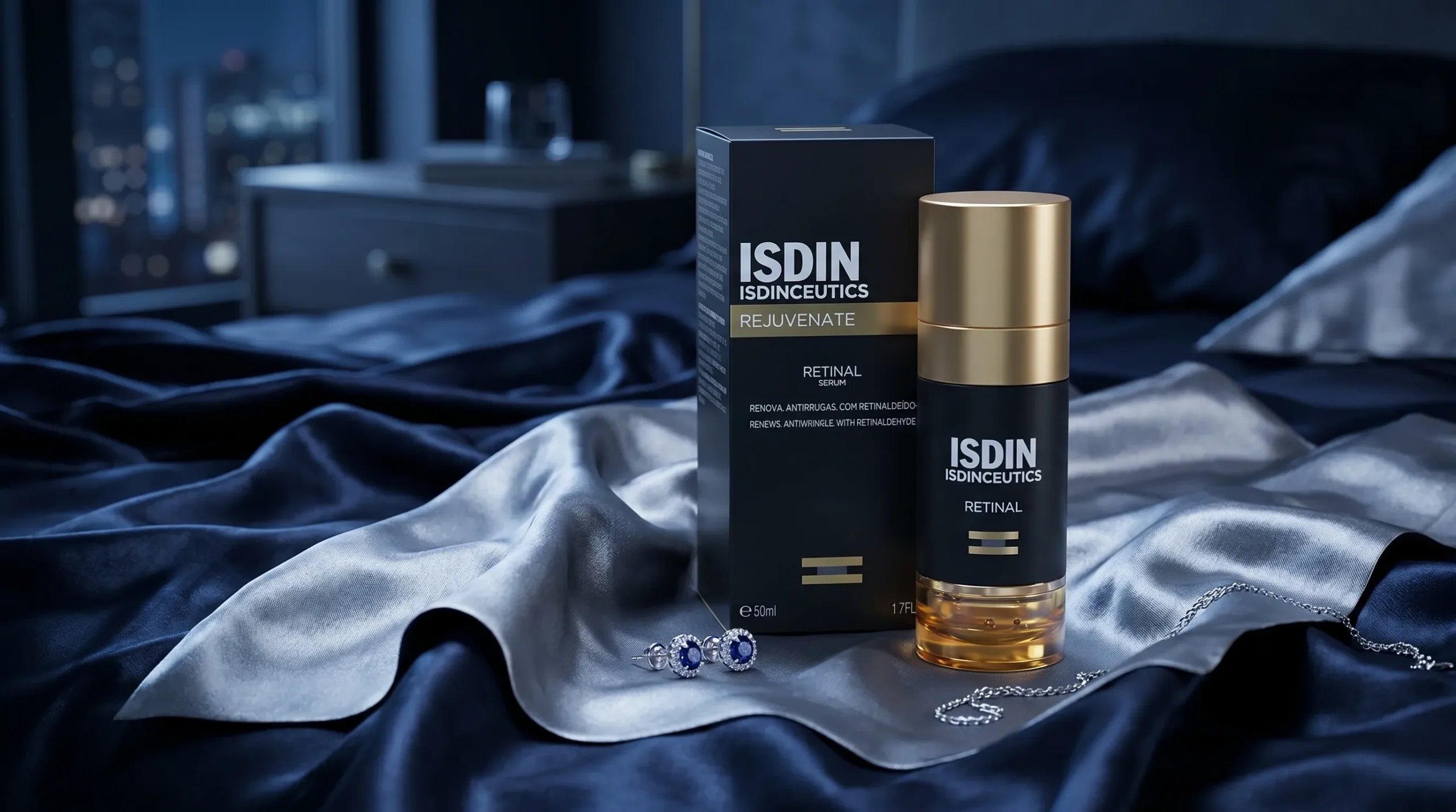 Sérum noturno ISDIN Isdinceutics Retinal Intense para renovação celular.