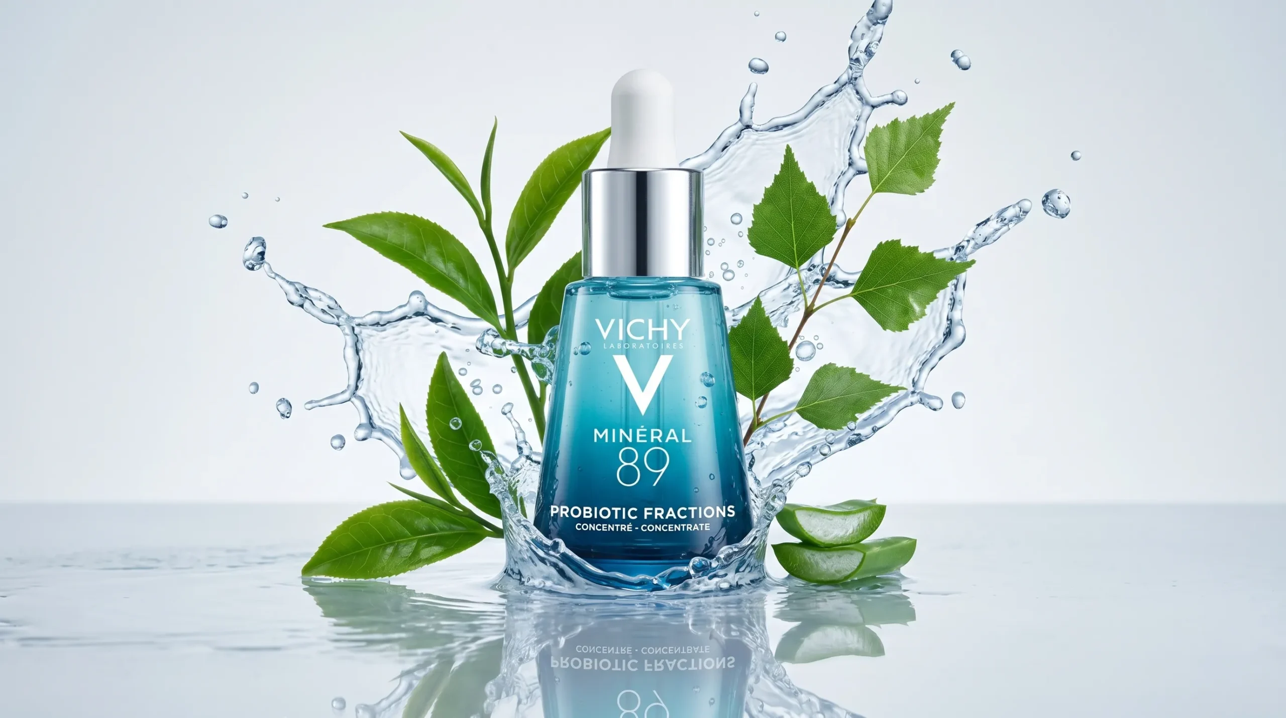 Vichy Mineral 89 Probiotics para recuperação da barreira cutânea e hidratação.