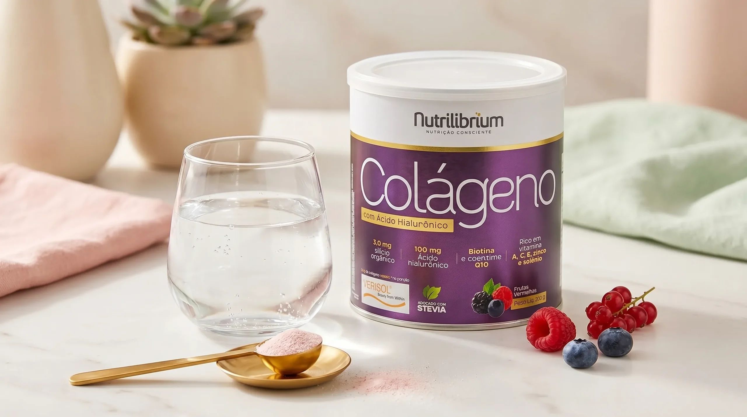 Suplementação de Colágeno Verisol Nutrilibrium para firmeza