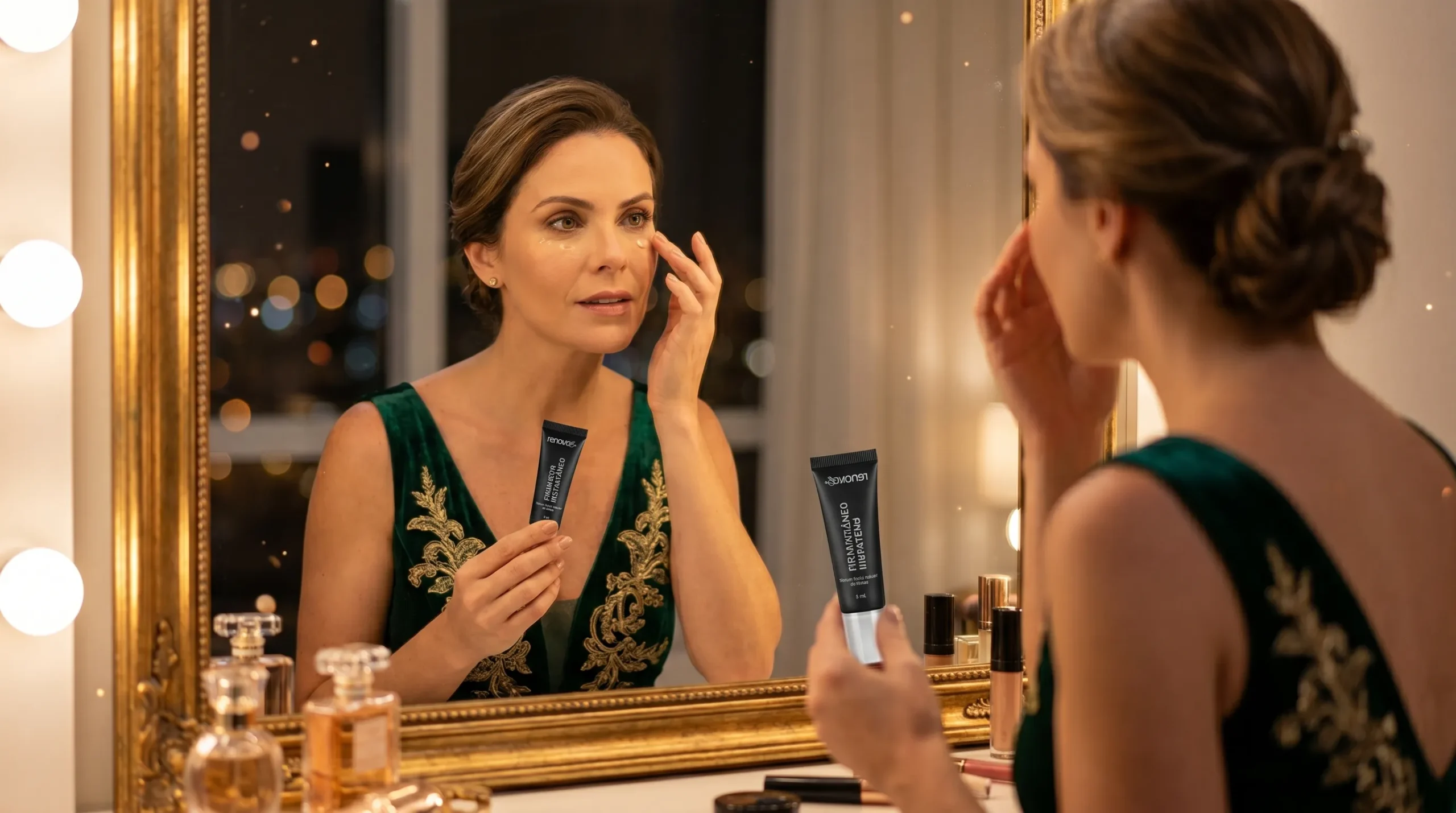 Efeito lifting imediato e rejuvenescimento com Sérum Cinderela Renova Be.