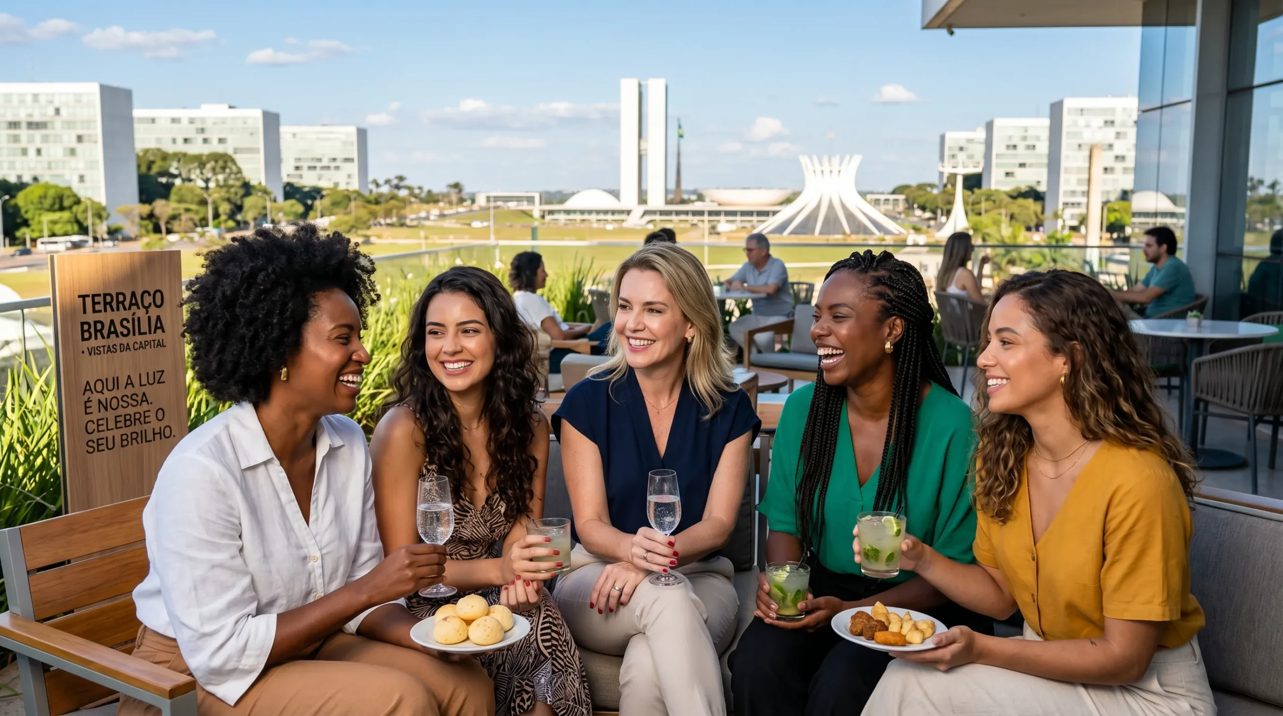 Mulheres empoderadas e com pele saudável no Distrito Federal.