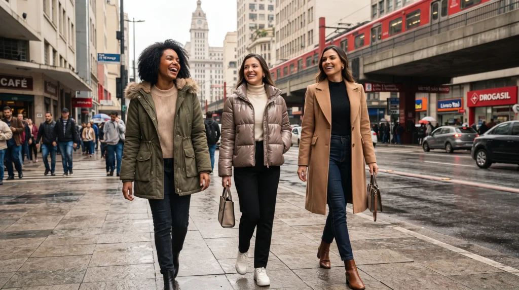 jaqueta feminina inverno 2026 puffer parka sobretudo qual escolher